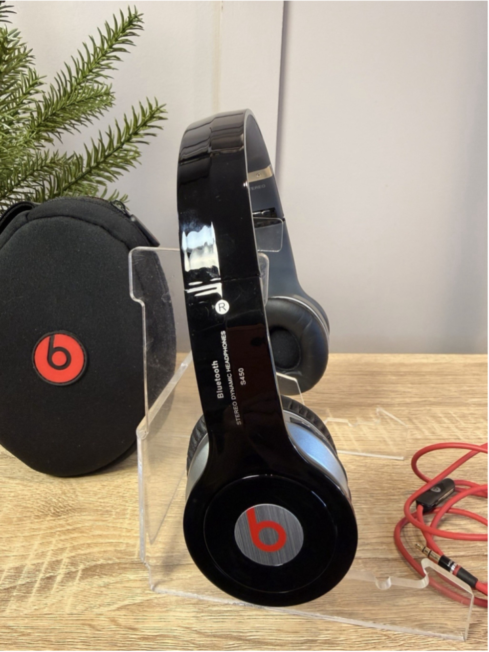 Monster Beats by Dre Solo HD Wired On-Ear Black Headphones Works! With Case